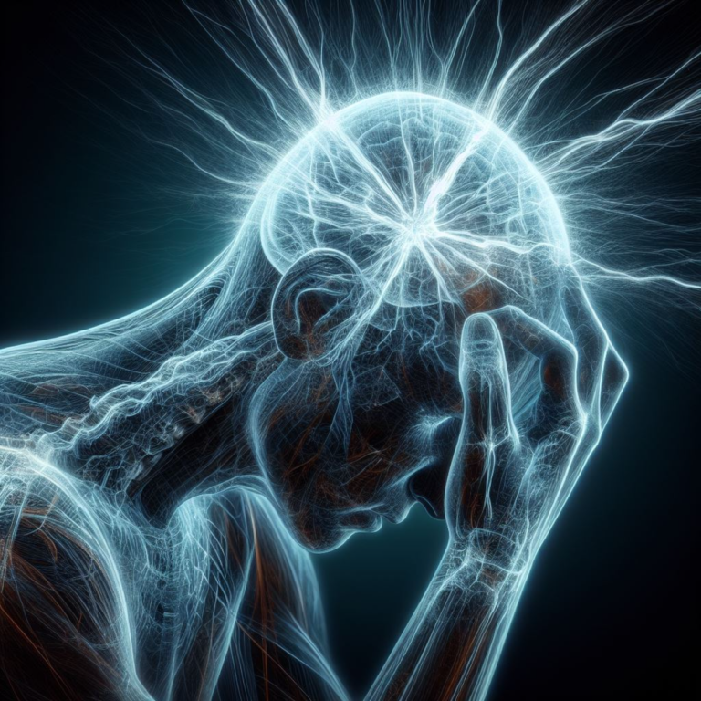 illustration des ondes qui sortent du cerveau représentant le stress